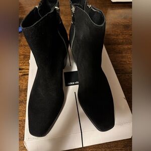 Dolce Vita Black Suede Ankle Booties NWT and box